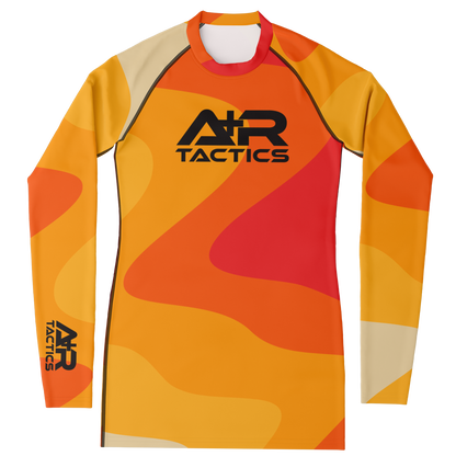 A+R Tactics Logo Womens Rashguard, Retro Flame