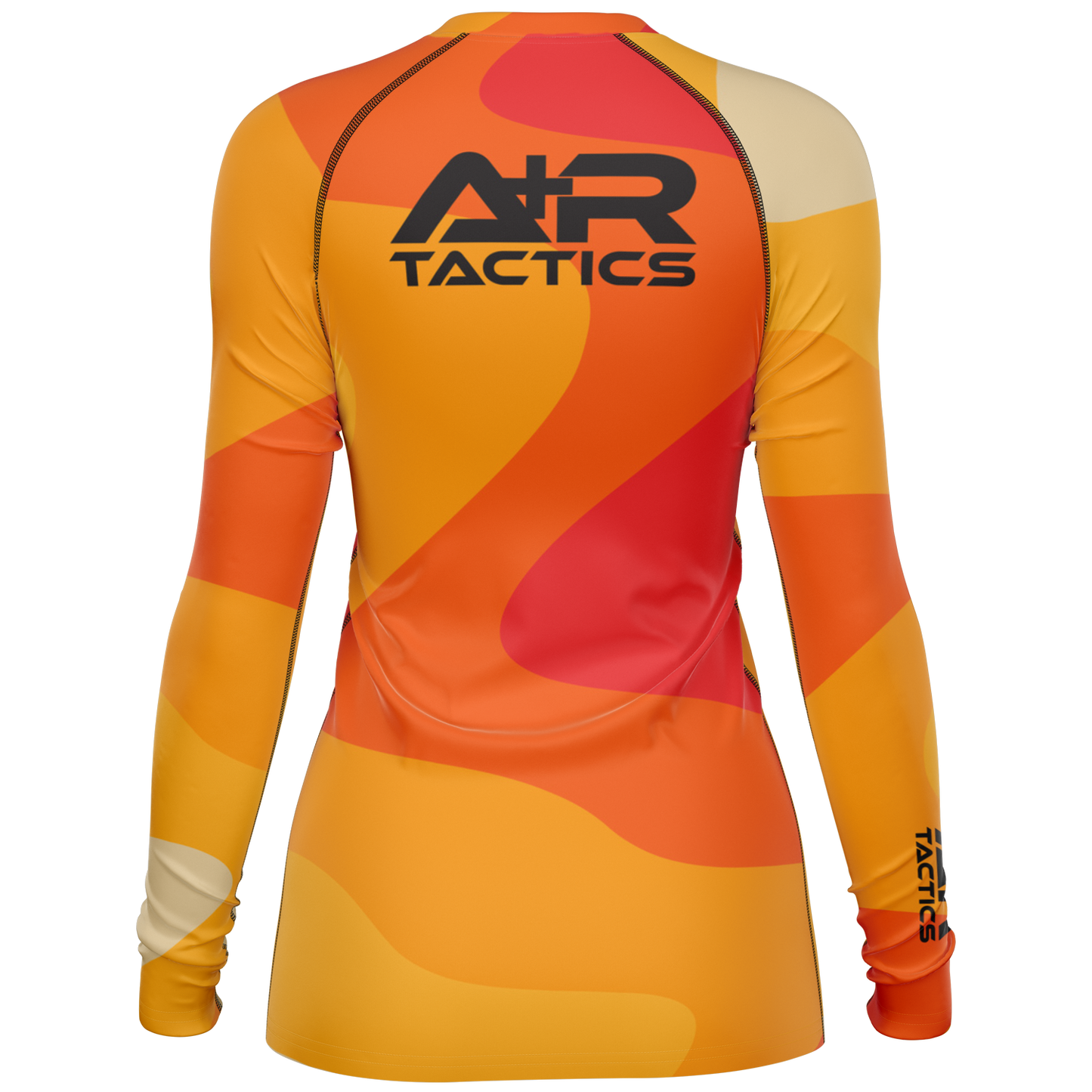 A+R Tactics Logo Womens Rashguard, Retro Flame