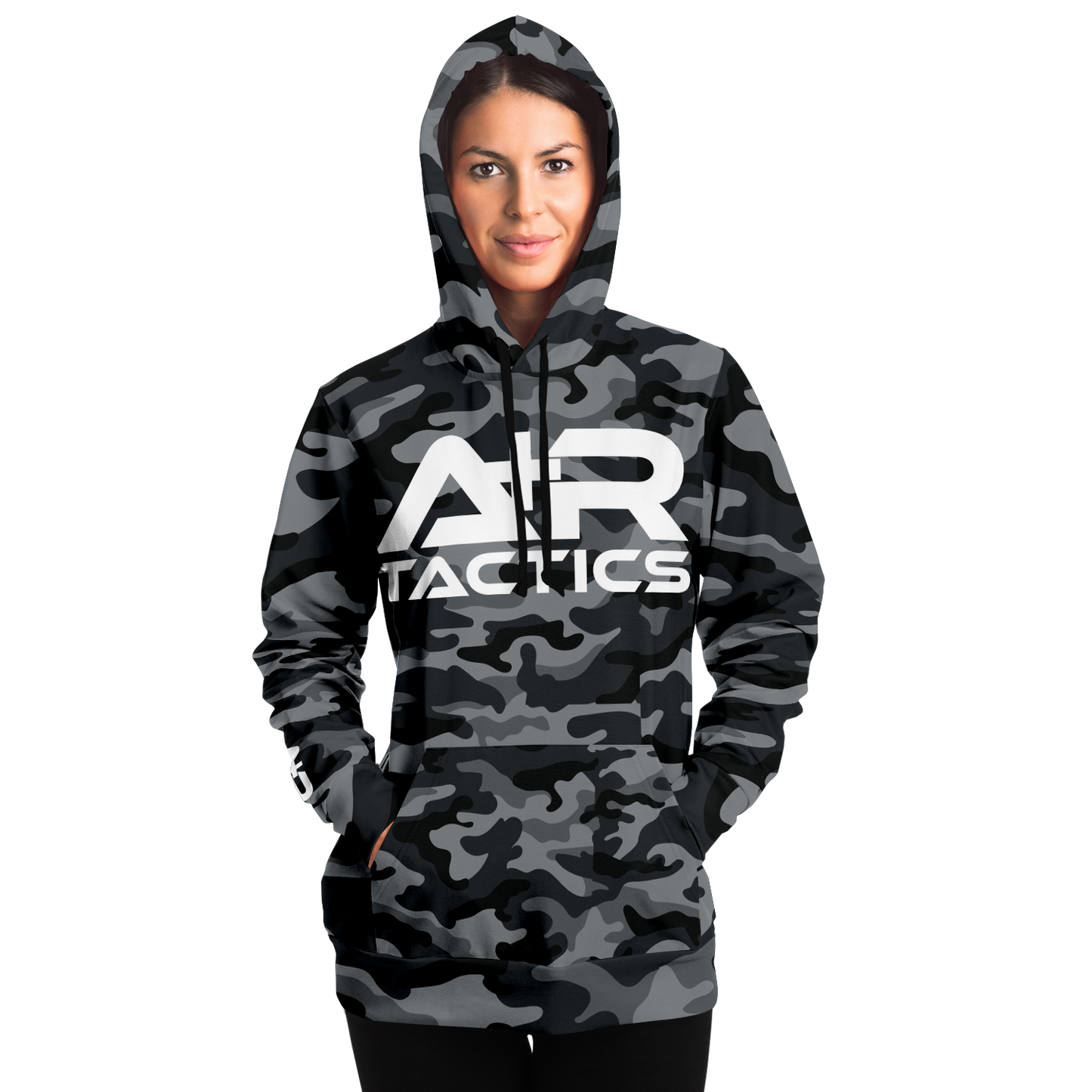 A+R Tactics Logo Hoodie, Black Multicam