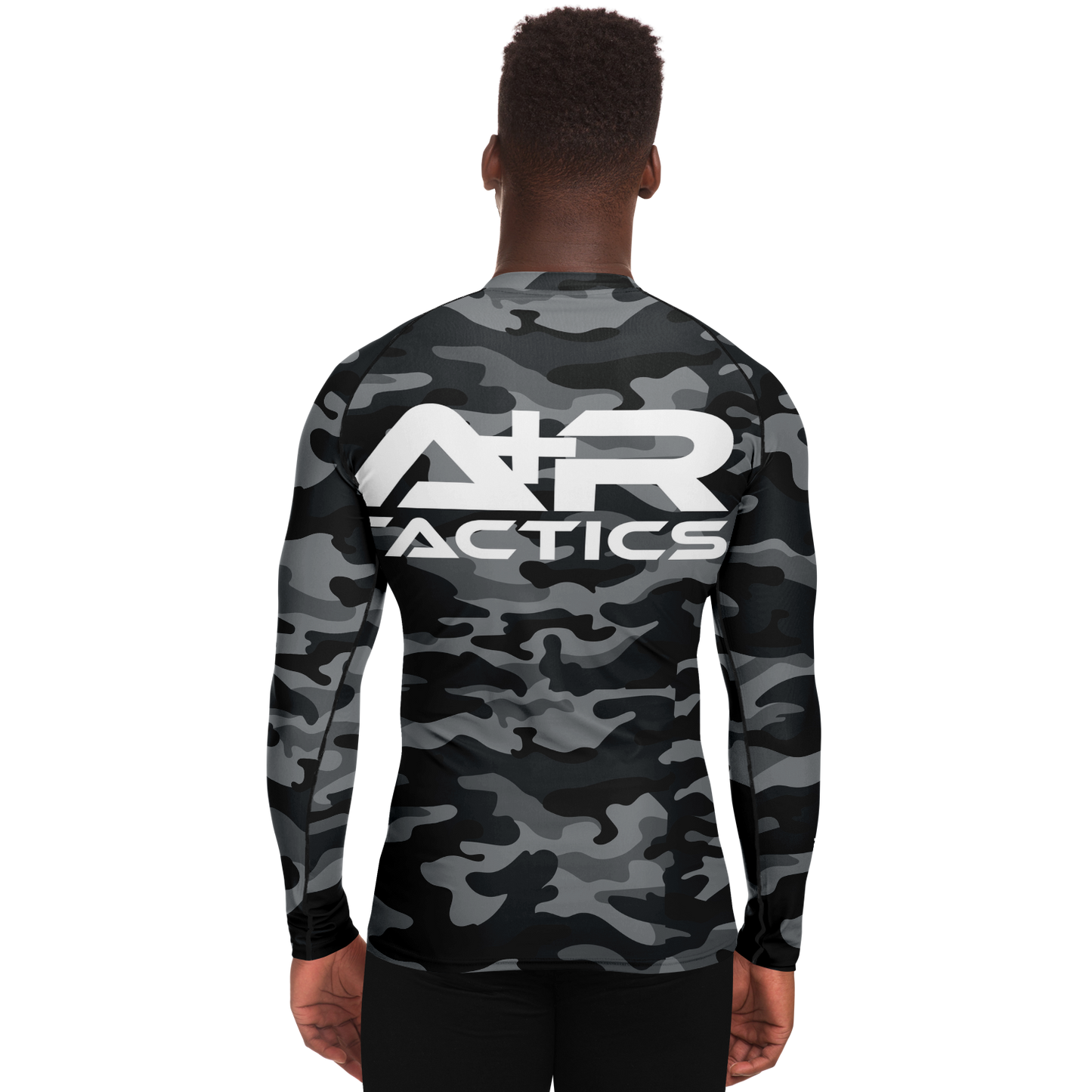 A+R Tactics Logo Mens Rashguard, Black Multicam