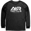 A+R Tactics Logo Mens Long Sleeve Tee, White Print