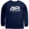A+R Tactics Logo Mens Long Sleeve Tee, White Print
