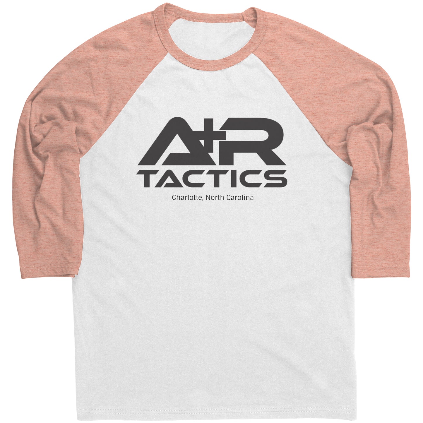 A+R Tactics Logo Raglan Sleeve Tee, Black Print