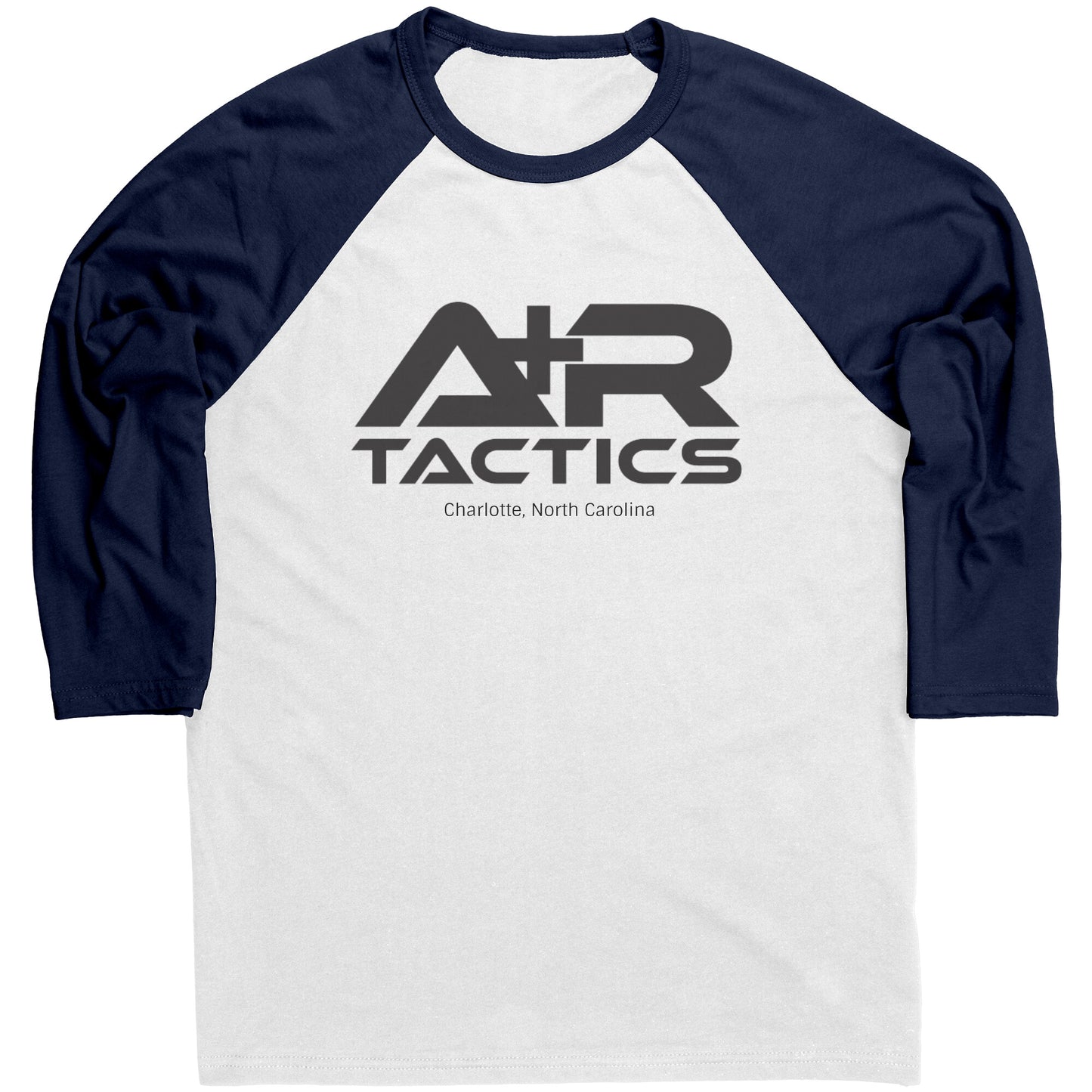 A+R Tactics Logo Raglan Sleeve Tee, Black Print
