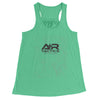 A+R Tactics Logo Womens Flowy Raceback Tank, Logo Topographical Logo Black