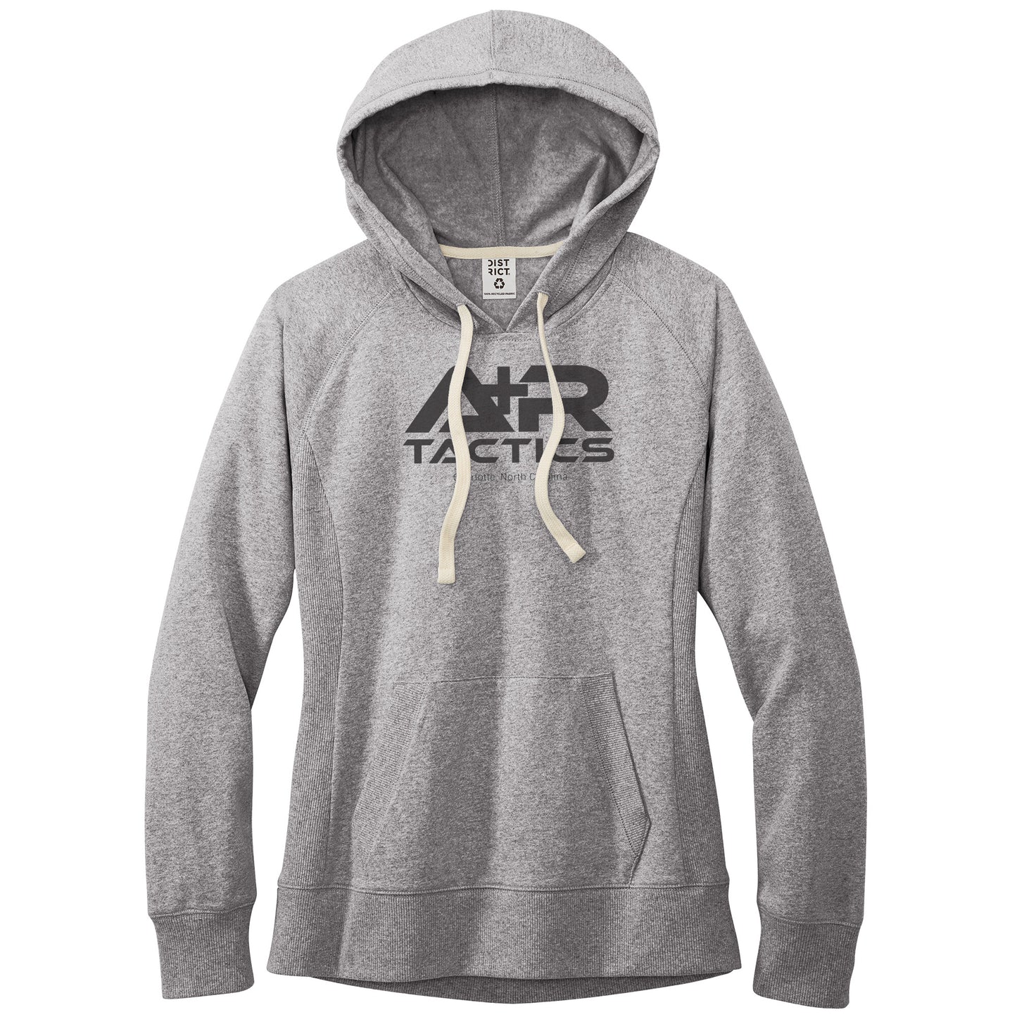 A+R Tactics Logo Womens Re-Fleece Hoodie, Black Print
