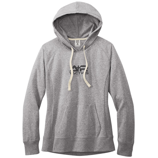 A+R Tactics Logo Womens Re-Fleece Hoodie, Topographical Logo Black Print