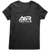A+R Tactics Logo Womens Tee, V-Neck, White Print