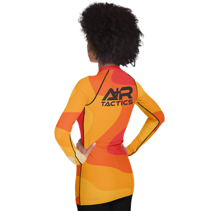 A+R Tactics Logo Womens Rashguard, Retro Flame