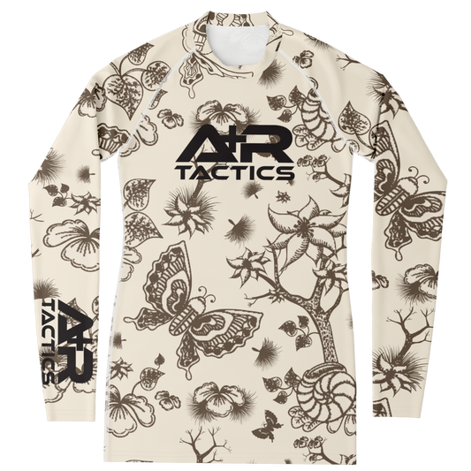 A+R Tactics Logo Womens Rashguard, Retro Chinoiserie