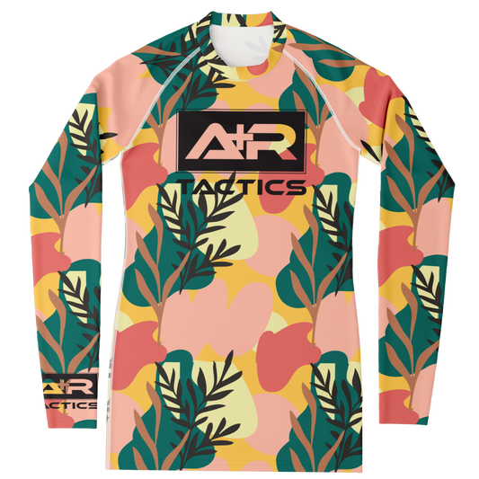 A+R Tactics Logo Womens Rashguard, Blush Floral